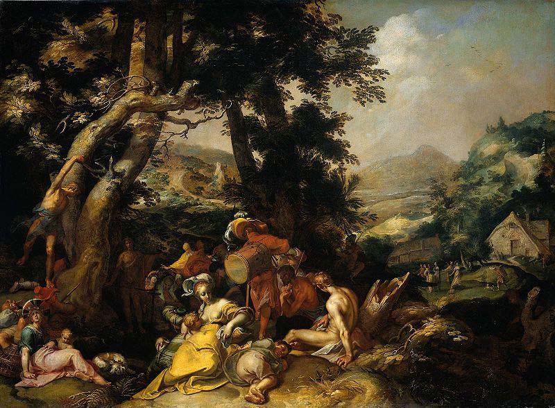 Abraham Bloemaert Landscape with the Ministry of John the Baptist.